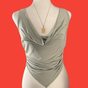 AMABLE Women's Cowl Neck Sleeveless Blouse